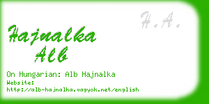 hajnalka alb business card